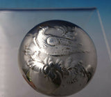 Italian .800 Silver Pill Box with Bird and Foliage #008 5/8" x 2" c.1960 (#5396)