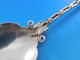 Ludwig Redlich and Co Sterling Silver Salad Serving Set 2pc with Flowers 9"