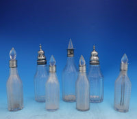 Joseph and John Angell English Victorian Sterling Silver Glass Cruet Set (#4054)