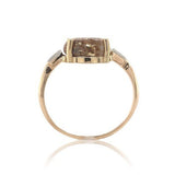 14k Gold Ring w/ Sierra Nevada CA 4.2ct Genuine Natural Gold Vein Quartz (#6991)