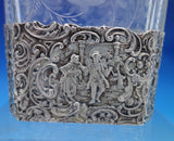 European .800 Silver Cut Crystal Decanter 3-D Child on Top w/ Men Women (#6867)