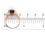 14k Gold Asscher Cut 4.45ct Genuine Natural Raspberry Tourmaline Ring (#J5842)
