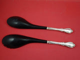 Legato by Towle Sterling Silver Salad Serving Set w/ black melamine 12"