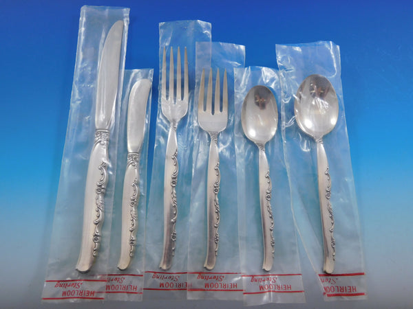 Flower Lane by Oneida Sterling Silver Flatware Set 12 Service 79 pcs New Unused