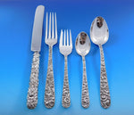 Repousse by Kirk Sterling Silver Flatware Set Service 65 pieces Dinner