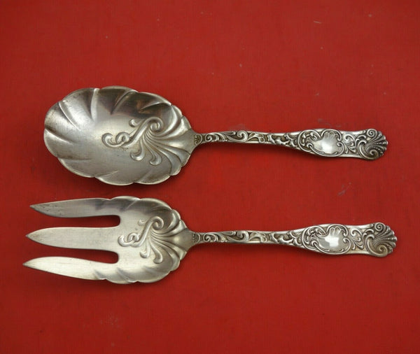 Diane by Towle Sterling Silver Salad Serving Set 2pc All Sterling Original 9"