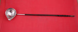 English Georgian Sterling Hot Toddy Ladle w/spout twisted wood handle 15 7/8"