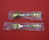 Christmas by A. Michelsen Sterling Silver Fork and Spoon Set 2pc 1928 Epiphyllum