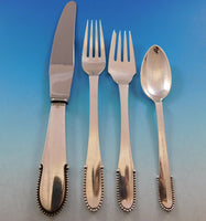 Beaded by Georg Jensen Sterling Silver Flatware Set for 8 Service 64 pcs Dinner