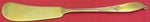 Wishing Star Gold by Wallace Sterling Silver Flat Handle Butter Spreader 6"