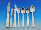 Blok by Peter Hertz Danish Sterling Silver Flatware Set for 12 Service 84 pieces