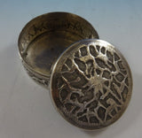 India .800 Silver Box Round with Circling Elephants and Other Animals (#2440)