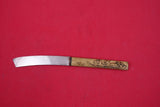 Kozuka by Unknown Mixed Metals Fish Knife bronze handle w/ men in boat 7"