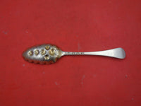 English Georgian Sterling Silver Berry Spoon london GW 1739 8 1/8"
