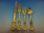 Francis I by Reed and Barton Sterling Silver Flatware Service 12 Set Gold 48 Pcs