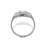 18k White Gold 3/4ct TW Genuine Natural Diamond Filigree Ring Size 6.5 (#J7167)