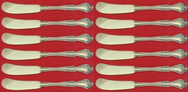 Melrose by Gorham Sterling Silver Butter Spreader flat handle Set 12 pcs 5 3/4"