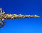 Gilt Bronze Posey Posy Pin with Applied Filigree Pierced Wings (#J1272)