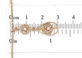 10k Gold Victorian Three Drop Genuine Natural Diamond Lavaliere Necklace #J6164