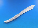 Lap Over Edge Acid Etched Tiffany Sterling Silver Fish Knife Sea Grasses 7 7/8"