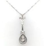 18k Gold 1.09 Carat Pear Cut Genuine Natural Diamond Pendant w/GIA Report #J7028