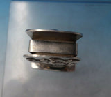 Japanese Sterling Silver Smoking Set 3pc with Applied Flowers Leaves (#6071)