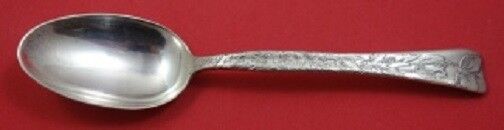 Lap Over Edge Acid Etched By Tiffany Sterling Silver Teaspoon w/ Anemone 6"