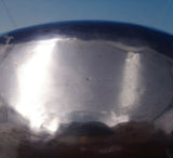 Portuguese Sterling Silver Creamer and Underplate Green Stone Rope Border #4988