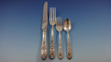 Rose by Kirk Sterling Silver Dinner Size Flatware Set For 12 Service 86 Pieces