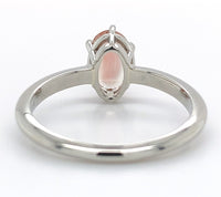 14k White Gold 1.25 Carat Oregon Genuine Natural Sunstone Ring Size 8.25 #J7208
