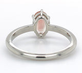 14k White Gold 1.25 Carat Oregon Genuine Natural Sunstone Ring Size 8.25 #J7208