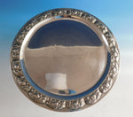 Aztec Rose Mexican Mexico Sterling Silver Tray Round Signed by B.M. 13" (#2176)