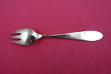 Norwegian Sterling Pastry Fork vermeil green enamel by N. M. Thune-Oslow 5 1/2"