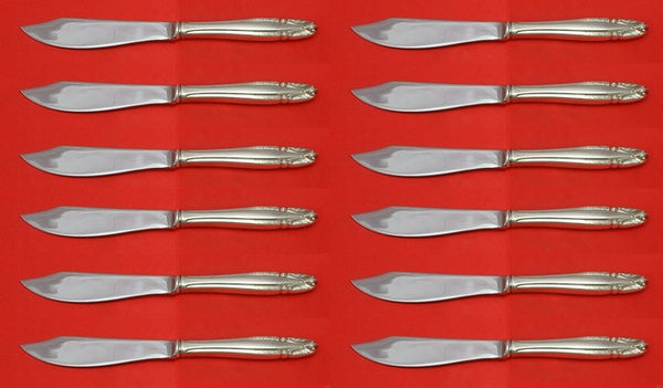 Stradivari by Wallace Sterling Silver Fish Knife Custom Set 12 pcs 8 1/4"