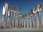 French Henin & Cie 950 Sterling Silver Flatware Set 12 Service France 165 Pcs