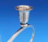 Sciarrotta Sterling Silver Candlestick Pair 3-Light All Sterling Handmade #7952