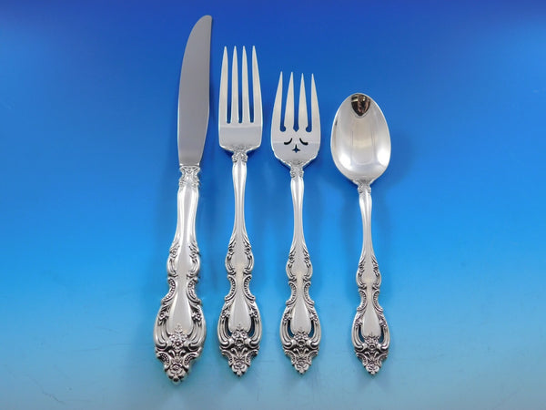 Du Maurier by Oneida Sterling Silver Flatware Set for 12 Service 51 Pieces