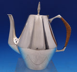 Diamond by Reed and Barton Tea Set 4pc with Rattan Handles #440 (#4889) Lovely!