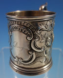 Coin Silver Baby Cup with Repoussed Fruit and Scrollwork (#2168)