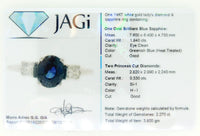 14k Gold 2.04 Carat Genuine Natural Blue Sapphire and Diamond Ring (#J3876)