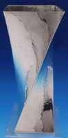 Italian Sterling Silver Montecarlo Vase Modernist by Zanovello 10" 18 ozt #8359