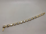 Anna Zuckerman Luxury Diamond-Coated CZ Link Tennis Bracelet 925 Silver New