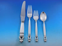 Acorn by Georg Jensen Sterling Silver Flatware Dinner Set for 8 service 64 pc XL