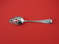 York by Old Newbury Crafters Onc Sterling Pierced Serving Spoon  8 3/4"