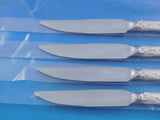 English King by Tiffany Sterling Silver Steak Knife Custom Set Serr 4 pcs 8 1/2"
