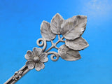 Ludwig Redlich and Co Sterling Silver Salad Serving Set 2pc with Flowers 9"