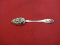 English Georgian Sterling Silver Berry Spoon London 1812 GW chased fruit 8 3/4"