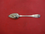English Georgian Sterling Silver Berry Spoon London 1812 GW chased fruit 8 3/4"