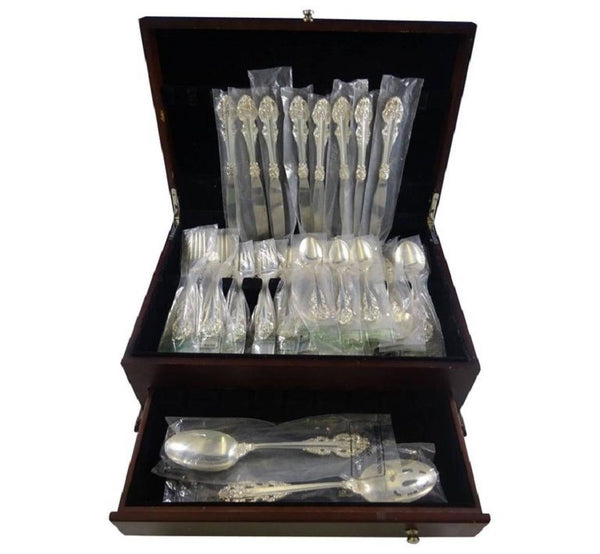 Chambord by Reed and Barton Silverplate Flatware Set For 8 Service 50 Pieces New