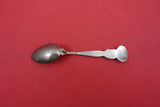 Pattern Unknown by Shiebler Sterling Demitasse Spoon  w/ shell handle 4 1/4"